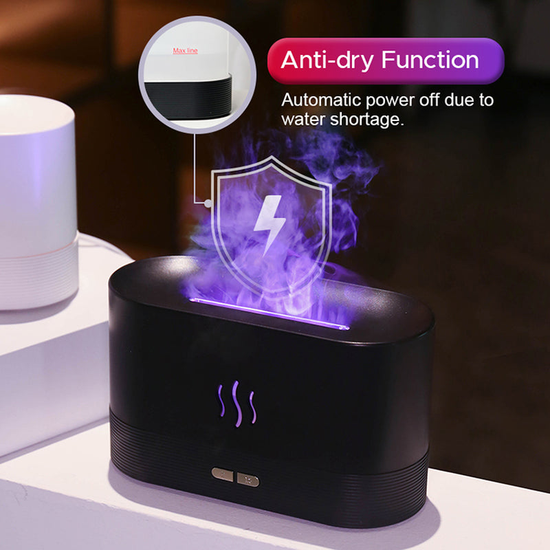 🔥 Humidificador Ultrasónico de Llama con USB - 2025 Best Selling – Difusor de Aromas con Luces LED RGB 🔥