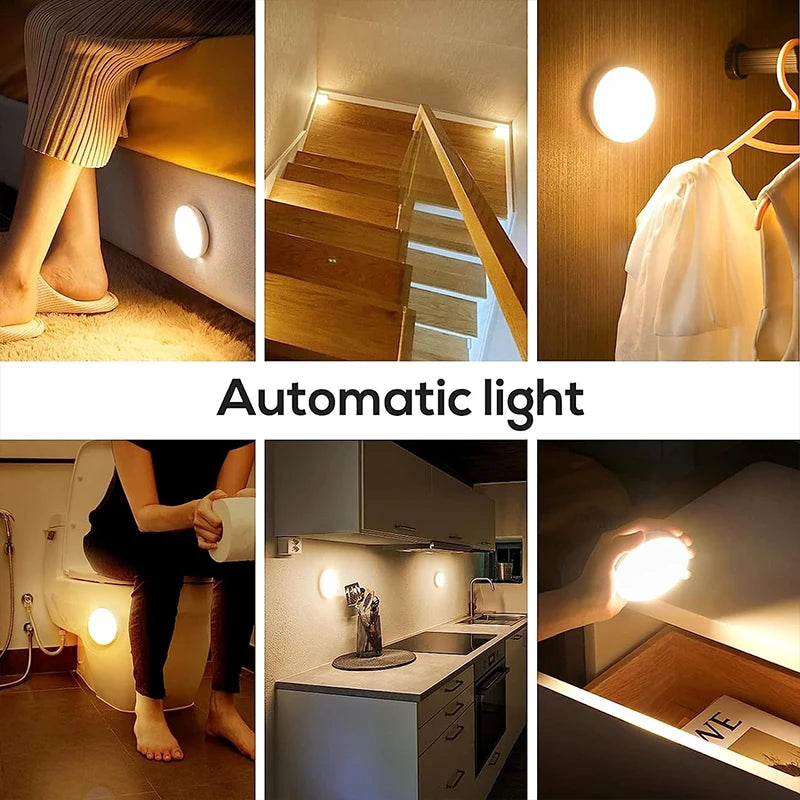 ✨ Lámpara LED Nocturna con Sensor de Movimiento y Base Magnética – Recargable por USB ✨