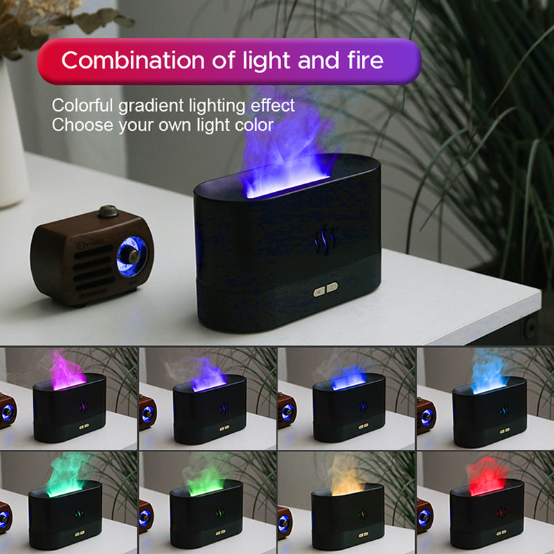  🔥 Humidificador Ultrasónico de Llama con USB - 2025 Best Selling – Difusor de Aromas con Luces LED RGB 🔥