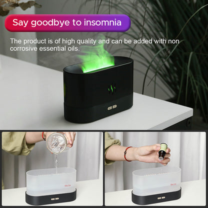  🔥 Humidificador Ultrasónico de Llama con USB - 2025 Best Selling – Difusor de Aromas con Luces LED RGB 🔥