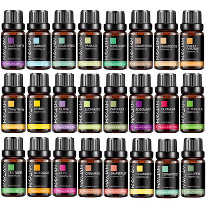 🌿 Aceites Esenciales 10 ml – Lavanda, Jazmín, Eucalipto, Vainilla, Sándalo, Bergamota, Romero, Citronela y Canela