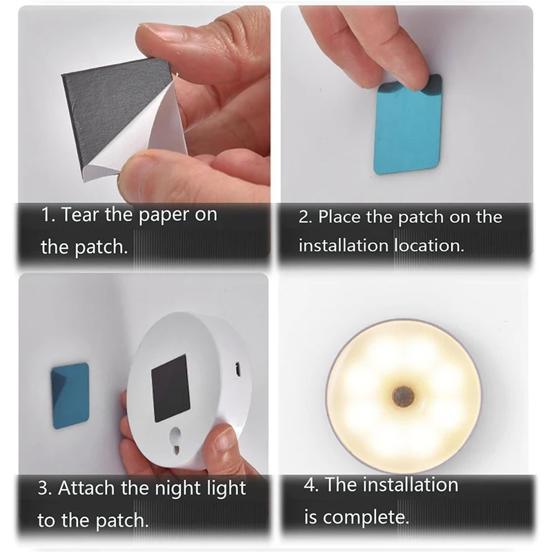✨ Lámpara LED Nocturna con Sensor de Movimiento y Base Magnética – Recargable por USB ✨
