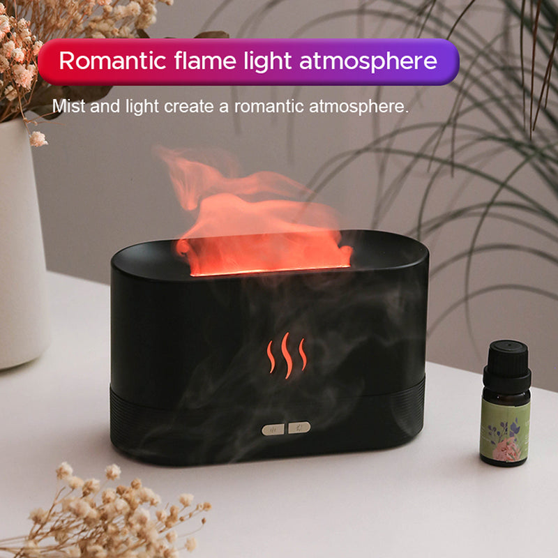  🔥 Humidificador Ultrasónico de Llama con USB - 2025 Best Selling – Difusor de Aromas con Luces LED RGB 🔥
