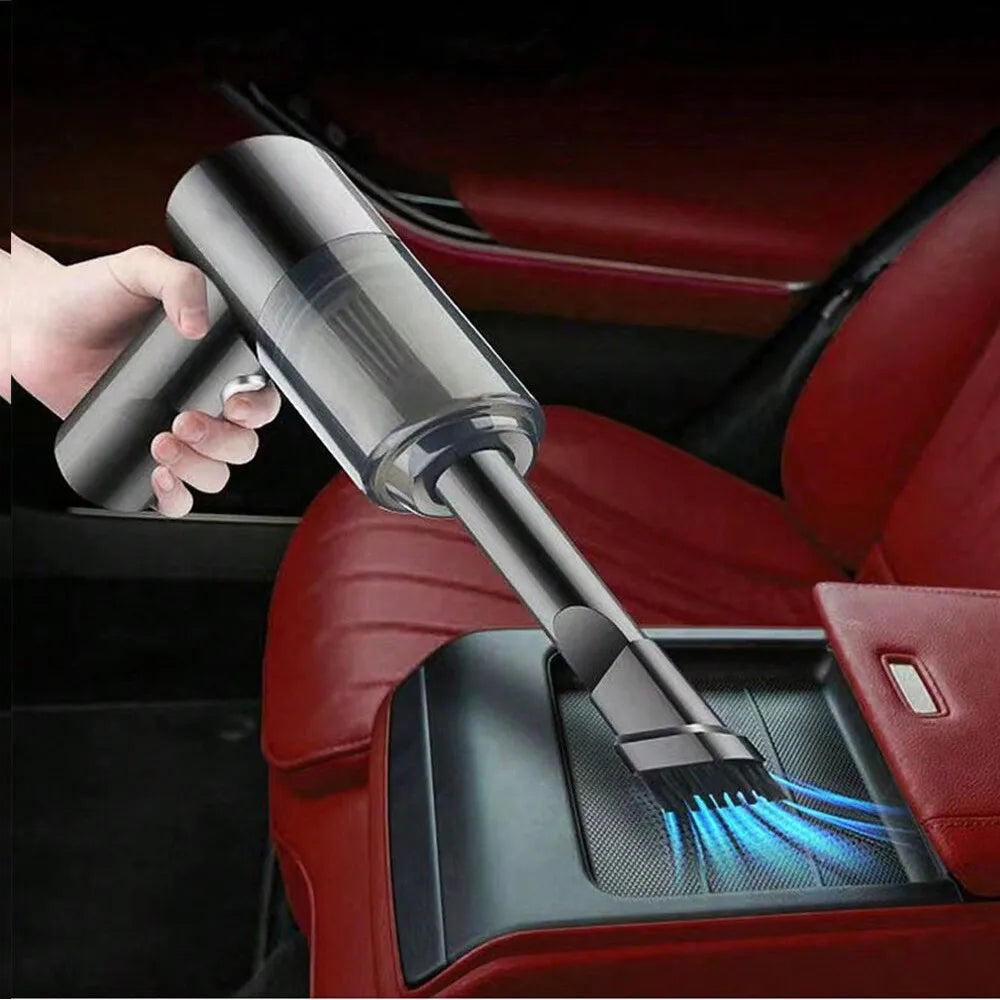 🧹 Mini Aspiradora Portátil 3 en 1 con Carga USB – Alta Potencia de Succión + Boquillas de Soplado Incluidas | Color Negro